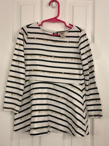 OshKosh Black star stripe top 6T/6X