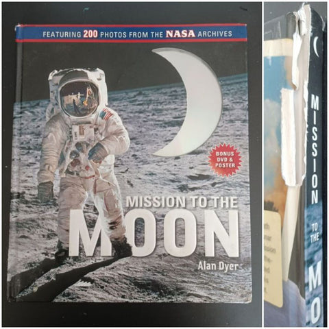 Mission to the Moon NASA Archive Photos, back spine damage, corner wear Educational
