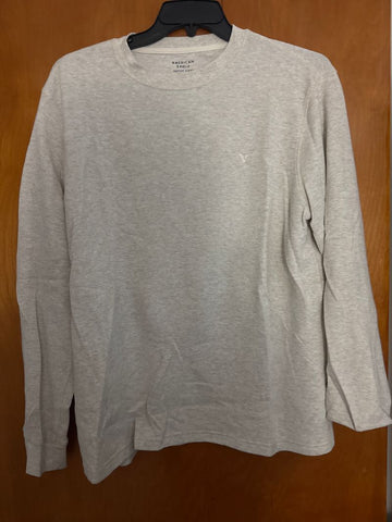 American Eagle Waffle Knit Light Gray Men's - XL