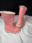 Hunter Pink fur lined all weather boots - fit more like 5-6 4 (Infant Shoe)