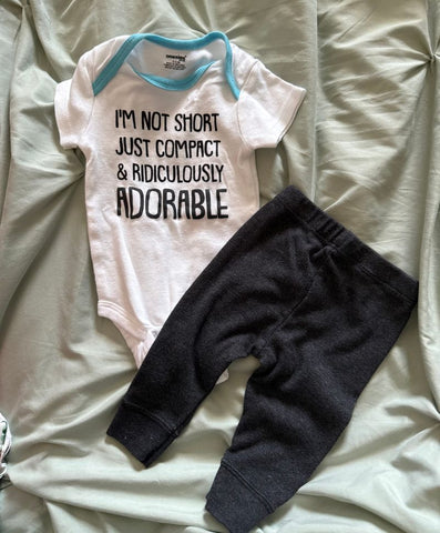 Gerber short shirt and gray pants 0-3 Months