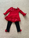 Rare Editions Tunic and pant set 12 Months