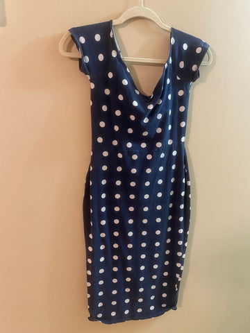 ASOS Womens navy polka dot dress Women's 6