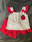 DDG Darlings Red Polka Dot and Heart Ladybug Set 18 Months