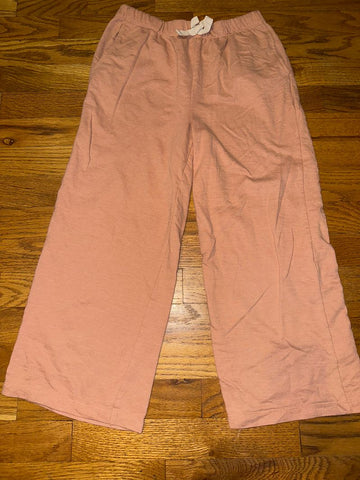 Jessica Simpson Large blush pink wide leg sleep bottoms Pockets 10