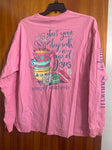 Simply Southern Pink long sleeve tshirt Women's XL 16