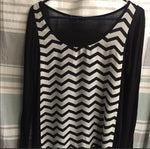 Have L/s semi sheer chevron top Women's - L