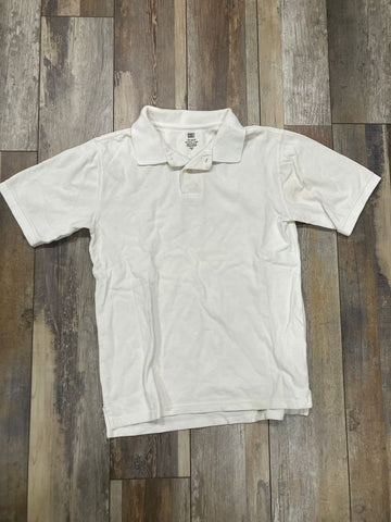 White polo shirt Size 10-12 10