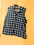 Riders lee Blue navy checkered vest Women's - L
