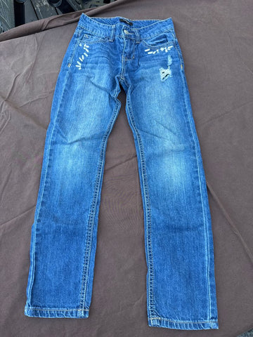 Bebe Jeans with rhinestones and distress 8