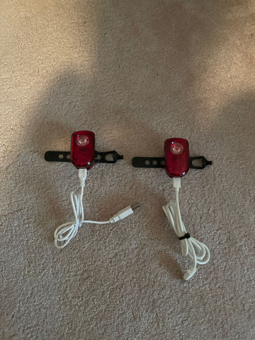 Unknown Two rechargeable bicycle lights. New. Miscellaneous