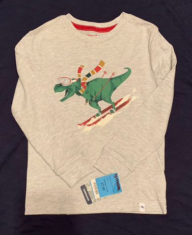 Tommy Bahama New skiing dino Christmas shirt 6T/6X