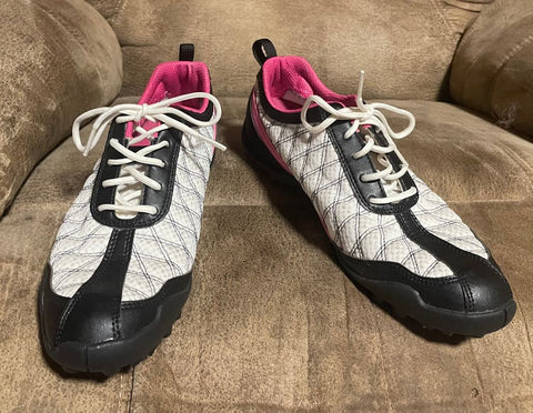 FootJoy Black White and Pink Golf Shoes say 6M worn once 6 (Adult)