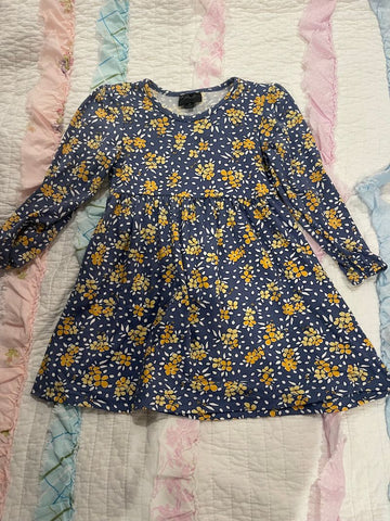 Picapino Blue with yellow flowers dress 3T/3