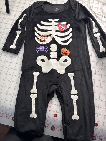 Baby Starters Skeleton Halloween Romper 18 Months