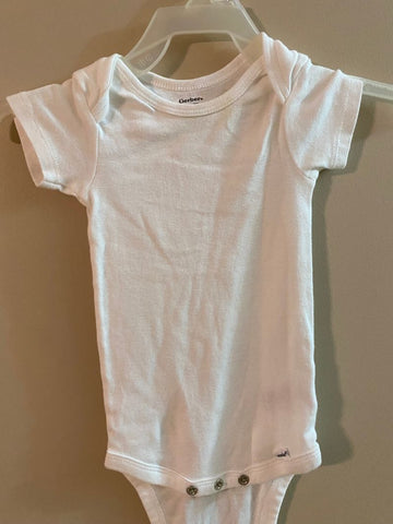 Gerber Boy girl  white onesie 12 Months