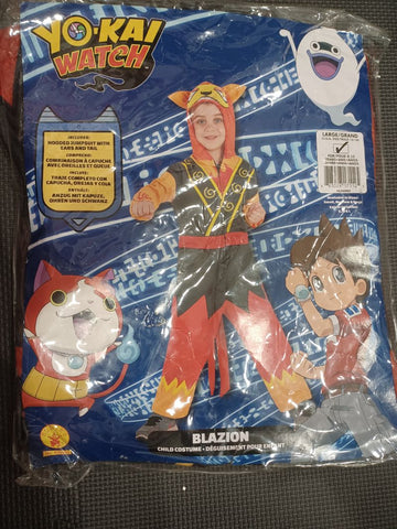 NEW Rubie's Yo-Kai Watch Blazion Costume L 12-14 pkg torn 12