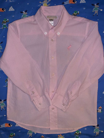 TBBC Pink and white windowpane Deans List Dress Shirt 6T/6X