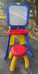 Crayola Crayola desk whiteboard with art easel some minor aging Educational