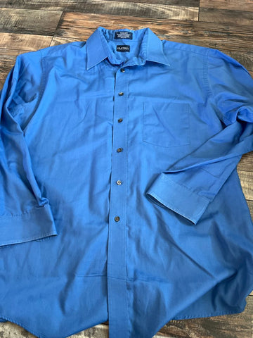 Puritan Blue button up Men's - L