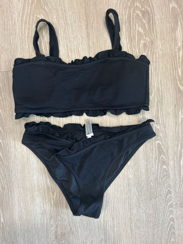 Cupshe Black ruffle 2 piece Like new Women's - M