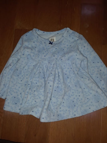 Carter's Fleece 9m Blue Top 6-12 Months