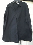 Duo Maternity Black Button 3/4 Slv Top Women's Large 12-14