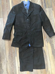Demantie black suit-4 pc jacket pants shirt tie 12