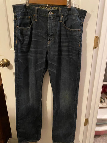 American Eagle 34 x 32 Relaxed Straight Jeans 34