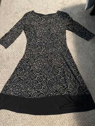 Connected Apparel Black creme  dress Women's 6
