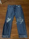 Good American Boyfriend baggy distressed jeans Women's 6