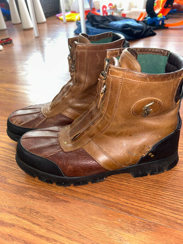 Ralph Lauren Leather rain boots 12 (Adult)