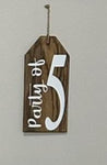 Etsy Hanging tag decor. Opposite side says family of 4 Decor
