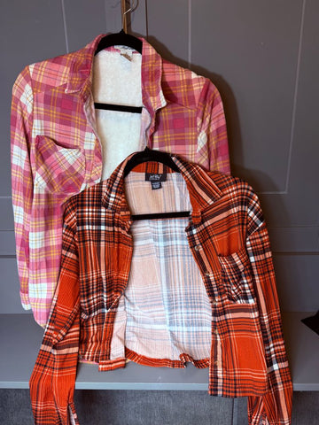 Variety EUC light weight flannel - pink with fuzzy inside Women's - S
