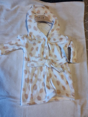 Plush Hooded Robe New 0-9 mos. 6-12 Months