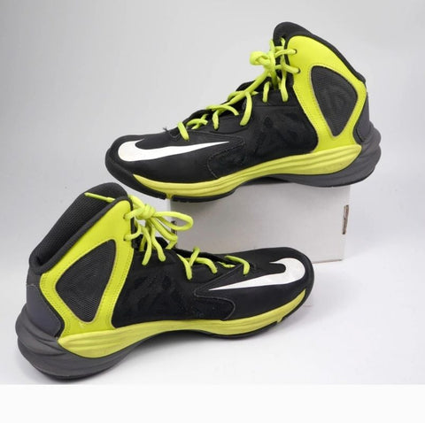 Nike Nike prime hype DF black volt basketball shoes 11.5 good used con 11-1/2 (Adult)