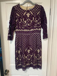 Danny and Nicole Purple lace dress Women's 6
