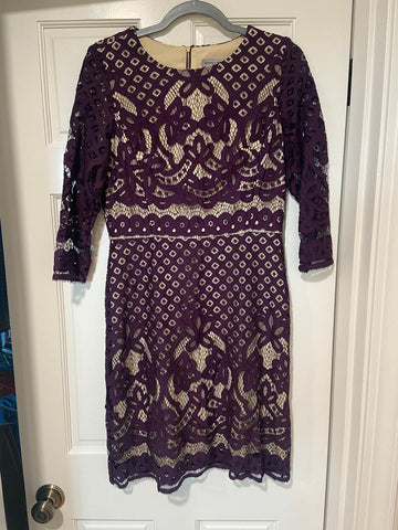 Danny and Nicole Purple lace dress Women's 6