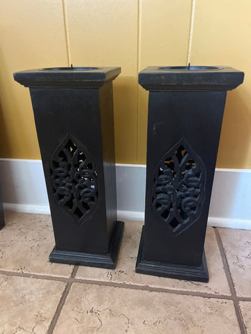 Tall candle holder Black Decor