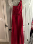 Alfred angelo Formal red dress with one shoulder with cups sewn in Women's 10