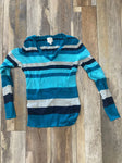 St. John's bay - Sweater blue and green stripe long sleeve sweater Women's 8
