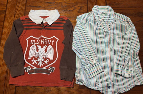 variety brands 2 long sleeve shirts 3T/3