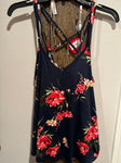 Blue floral silk tank From stitch fix Women's - M