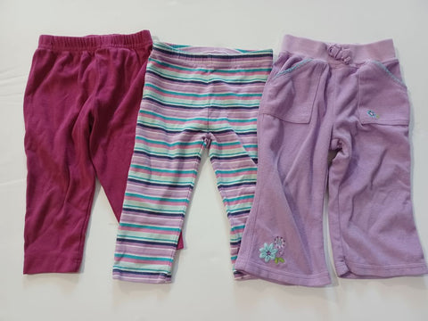 Lot of 3 pair Pants or Leggings 1 fleece 18 Months