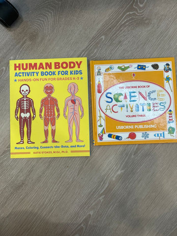 2 science books Body workbook brand new Educational