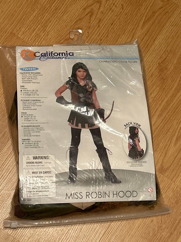California Costumes Size 8-10 miss robin hood 8