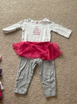 Carters Like new Long sleeve onesie with tutu leggings 12 Months