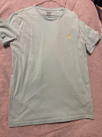 Polo Light teal logo pocket tee Men's - S