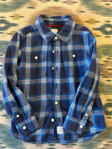 Carters Flannel button down 6T/6X