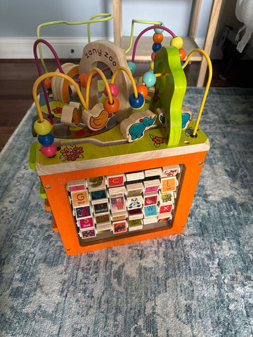 B Toys, Target Wooden Zoo Activity Cube Infant (0-2 yrs)